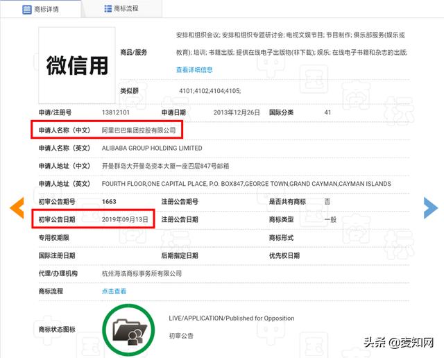 “微信用”商标已初审，阿里注册这枚商标要干啥？
